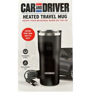 Car and Driver Heated Travel Mug - Black